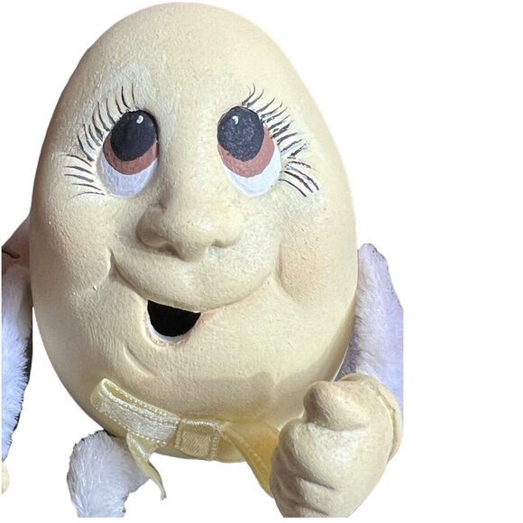 RARE! Vtg Ceramic Humpty Dumpty Egg w/ Sneakers, Pipe Cleaner Arms & Legs EUC - Picture 4 of 9